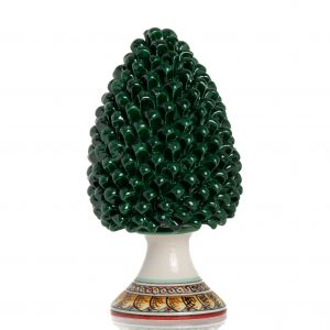 Pigna Verde Ramina con base decorata