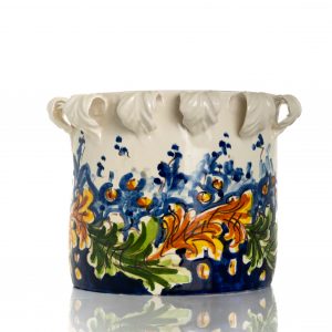 Cachepot Cilindrico Ornato con foglie