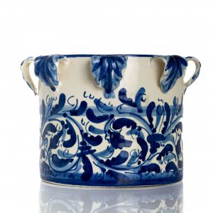 Cachepot Cilindrico seicentesco con foglie